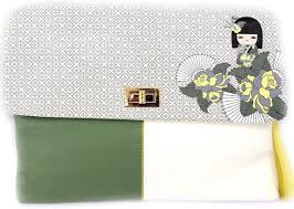 Bolsa Kimmidoll Verde Blanco: Estilo Único