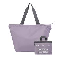 Bolso Shopper Plegable Morado para Mujer - Totto