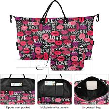 Bolsa de Viaje Amorosa: Besos y Garabatos