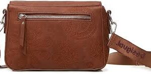 Bolso De Mano Desigual deja Vu Phuket Mini Marrón