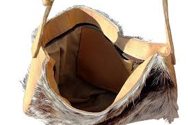 Bolso Bandolera de Piel con Pelo
