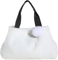 Bolso de Mano de Felpa con Asa - Versátil y Elegante