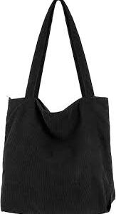 Bolsa de Pana Grande con Cremallera para Mujer