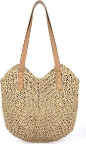Bolsa de Playa de Paja Twirush para Mujer