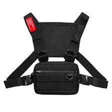 Bolsa de Pecho Hip Hop Ajustable para Hombre - Ideal para Senderismo y Camping