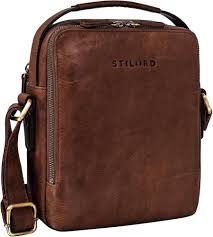 Bolso de Cuero Vintage 'Bastian' para Hombre