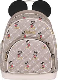 Bolso Acolchado Mickey Mouse Beige con Cadena Dorada