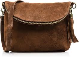 Bolso Bandolera de Piel Marrón Oscuro Firenze Artegiani