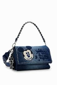 Bolso Cruzado Denim Desigual Mickey Ro para Mujeres