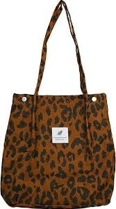 Bolso Tote de Tela de Leopardo para Mujer - Husalsea