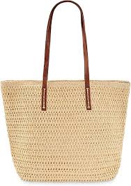 Bolso Bohemio de Rafia Cuadrado para Mujer - ShopINess