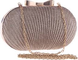 Clutch de Boda Dorado con Brillantes para Mujer