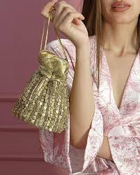 Bolso Bombonera Dorado para Fiestas y Bodas