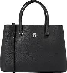 Bolso Satchel Emblem de Tommy Hilfiger para Mujer - Multicolor (Negro)