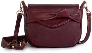 Bolso Bandolera de Piel Burdeos Kate Lee Leani