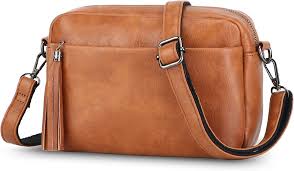 Bolsos Bandolera de Cuero PU Marrón para Mujer - Asvert
