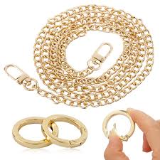 Cadena de Bolso Dorada BETESSIN 120cm con Hebillas