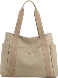 Bolsas de Lona Retro Multibolsillo para Mujer