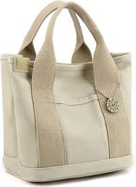 Bolso de Lona para Mujer con Asas Cortas