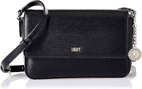 Bolso Bandolera DKNY Bryant MD: Elegancia en Negro y Dorado