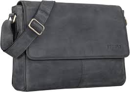 Bolso Mensajero de Cuero STILORD 'Oskar' para Hombre y Mujer