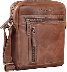Bolso Mensajero de Cuero 'Vince' para Tablet 10
