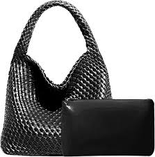 Bolso de Mano Tejido Yuxier en Cuero Vegano