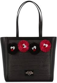 Bolso de Hombro Negro Love Moschino para Mujer