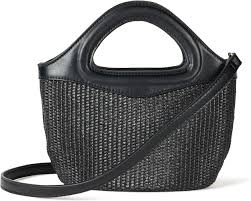 Bolsa de Mano Mini Xiomara en Paja Negra