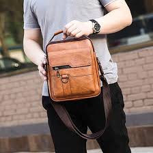 Bolso Bandolera Vintage Pequeño para Hombre