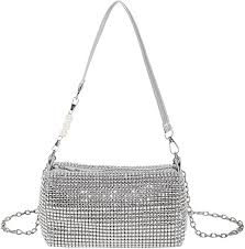 Bolso Fiesta Plateado para Mujer