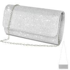 Clutch Plateado de Fiesta para Mujer JJiaoLinin