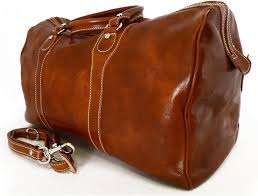 Bolso de Viaje de Piel Cognac - Artesanía Italiana