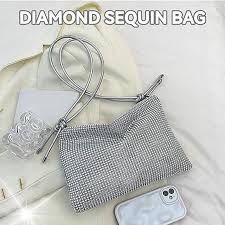 Bolso Fiesta Plateado para Mujer
