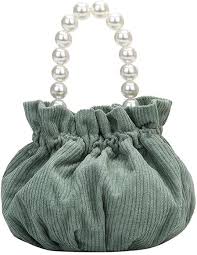 Bolso Cubo EASSL con Cadena de Perlas - 19x16cm
