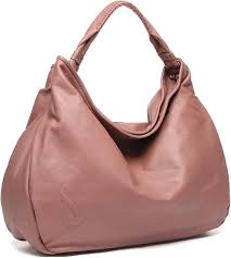 Bolso Hobo de Piel Rosa Abbacino