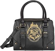 Bolso de Mano a Cuadros con Escudo de Hogwarts