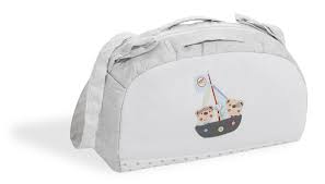 Bolso de Maternidad Blanco y Gris