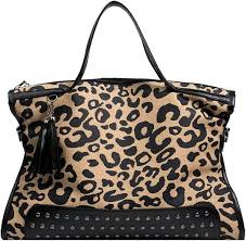 Bolso Grande de Leopardo con Tachuelas para Mujer - SeaHug