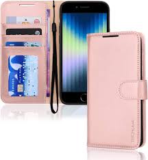 Funda Cartera de Piel Sintética para iPhone SE 2022 - TECHGEAR