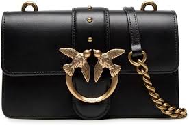 Bandolera Negra Pinko Love Mini Icon