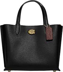 Bolso Tote de Cuero Pulido COACH - Negro