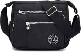 Bolso Cruzado Casual para Mujer con Múltiples Bolsillos - Negro