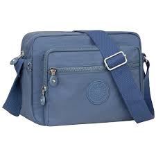 Bolso Cruzado Impermeable para Mujer - Nuevo en Azul Grisáceo