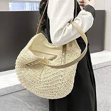 Bolso de Playa de Paja para Mujer