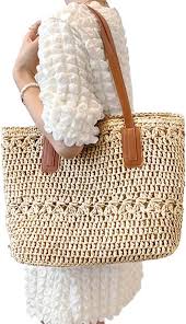 Bolsa de Playa de Paja para Mujeres