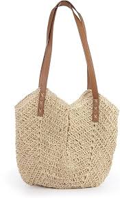 Bolso de Playa de Paja para Mujeres - Jywmsc